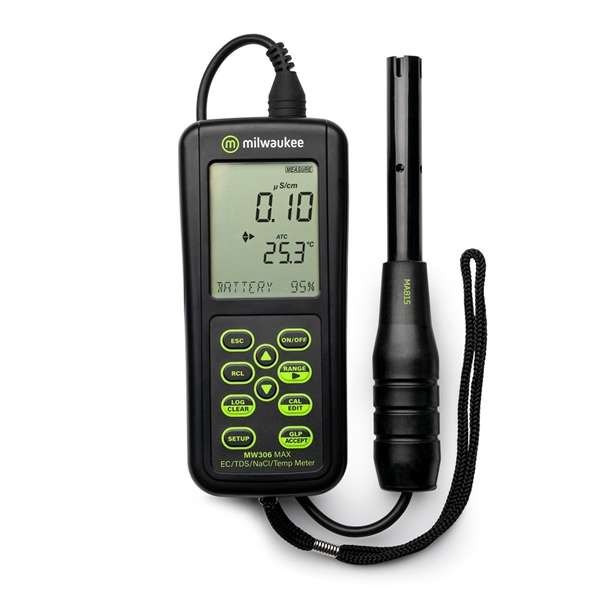 Milwaukee MW306 4'ü 1 Arada PRO EC/TDS/NaCl/Sıcaklık Kayıt Özelliği Olan Taşınabilir Metre